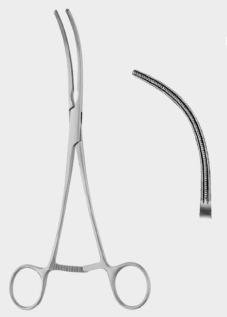 Судинний затискач ГЛОВЕРА (GLOVER), 21 см (cm), вигнутий. Бренд: Zepf (Зепф).